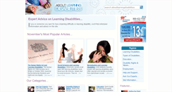Desktop Screenshot of aboutlearningdisabilities.co.uk